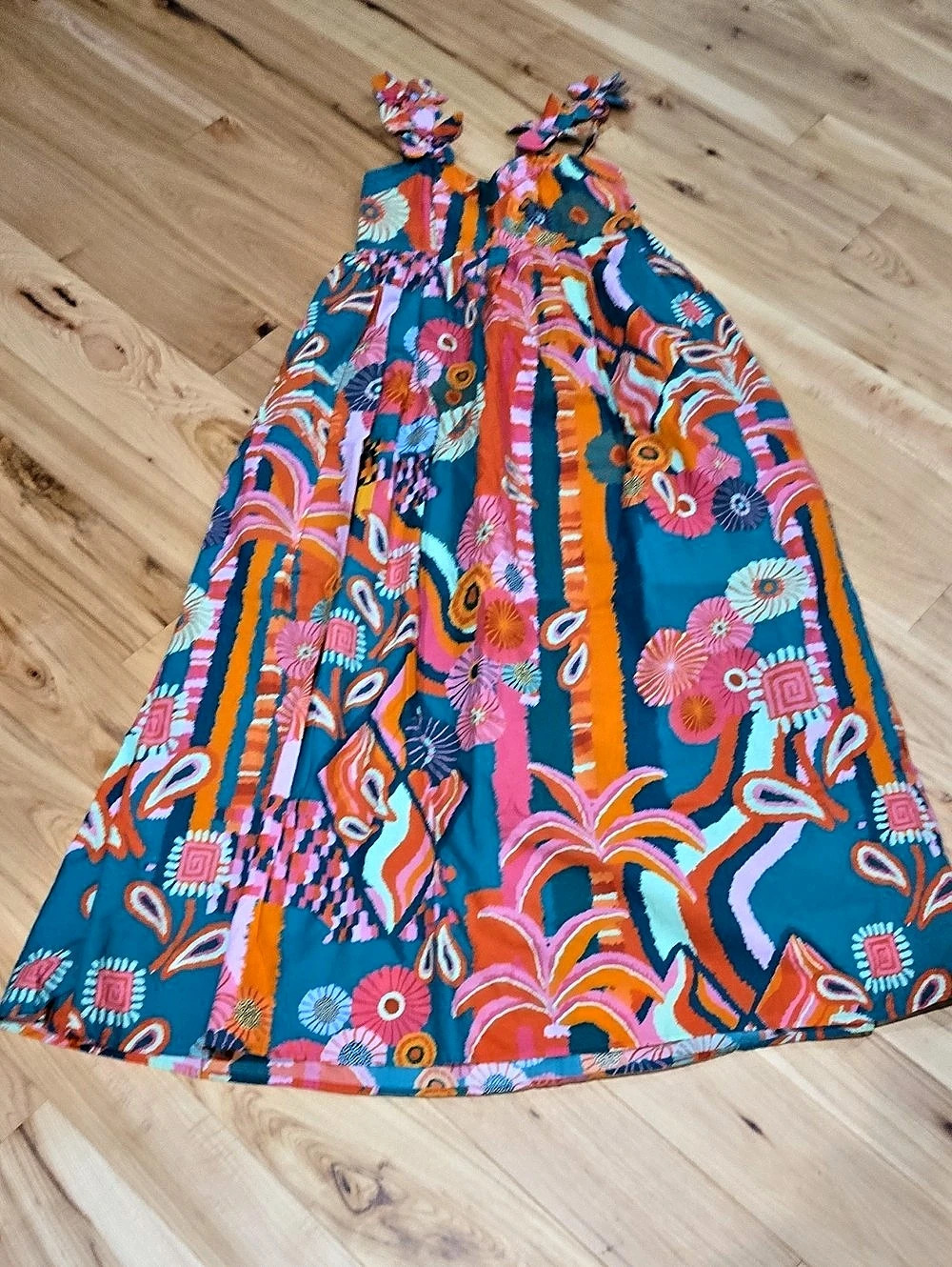 Farm Rio Floral Mini Dress Blue & Pink XS